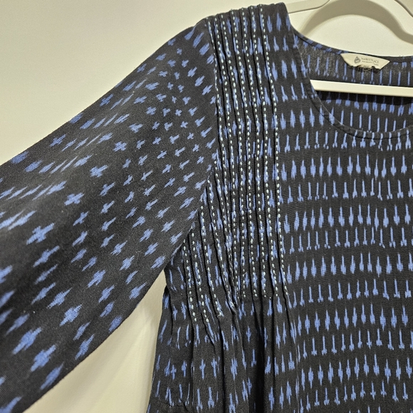 Marketplace Women Handwork India 100% Cotton Midi Dress Embroidered Boho Black M - Picture 4 of 13